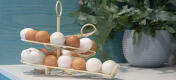 śmietankowy Omlet egg skelter pełen świeżych jaj w kuchni