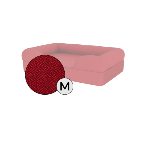 Omlet memory foam bolster dog bed medium in merlot red