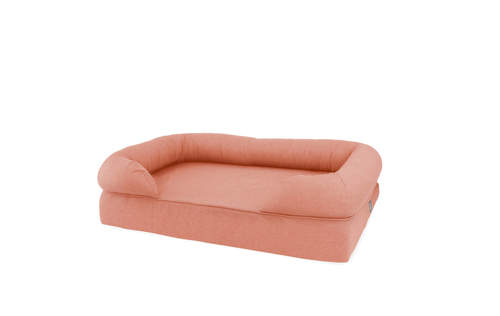 średnie łóżko z pianki memory 36 w kolorze różowym