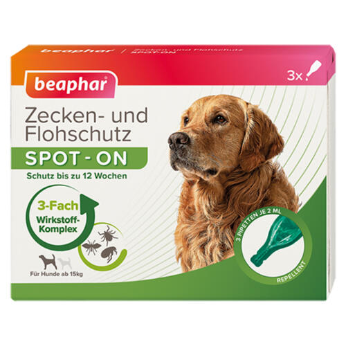 Beaphartick & flea protection spot-on 3x2ml dla dużych psów (od 15 kg)