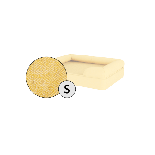 Omlet memory foam bolster dog bed small in mellow yellow