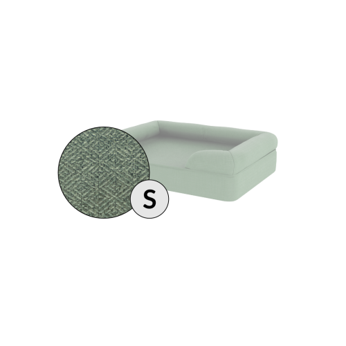 Omlet memory foam bolster dog bed small in sage green