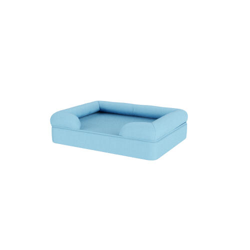 łóżko z podgłówkiem niebieskie