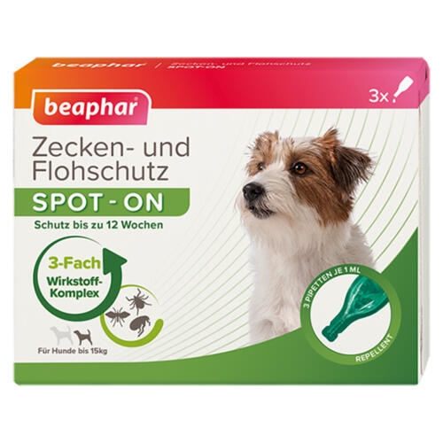 Beaphar tick & flea protection spot-on 3x1ml dla małych psów (do 15kg)