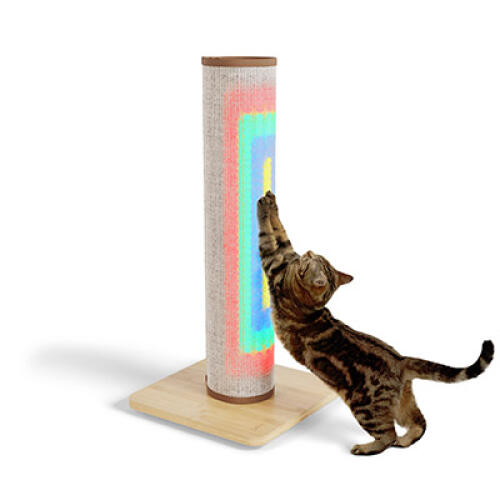 Switch sizalowy podświetlany drapak dla kota - kremowy