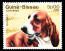 Pies basset na znaczku z afryki zachodniej
